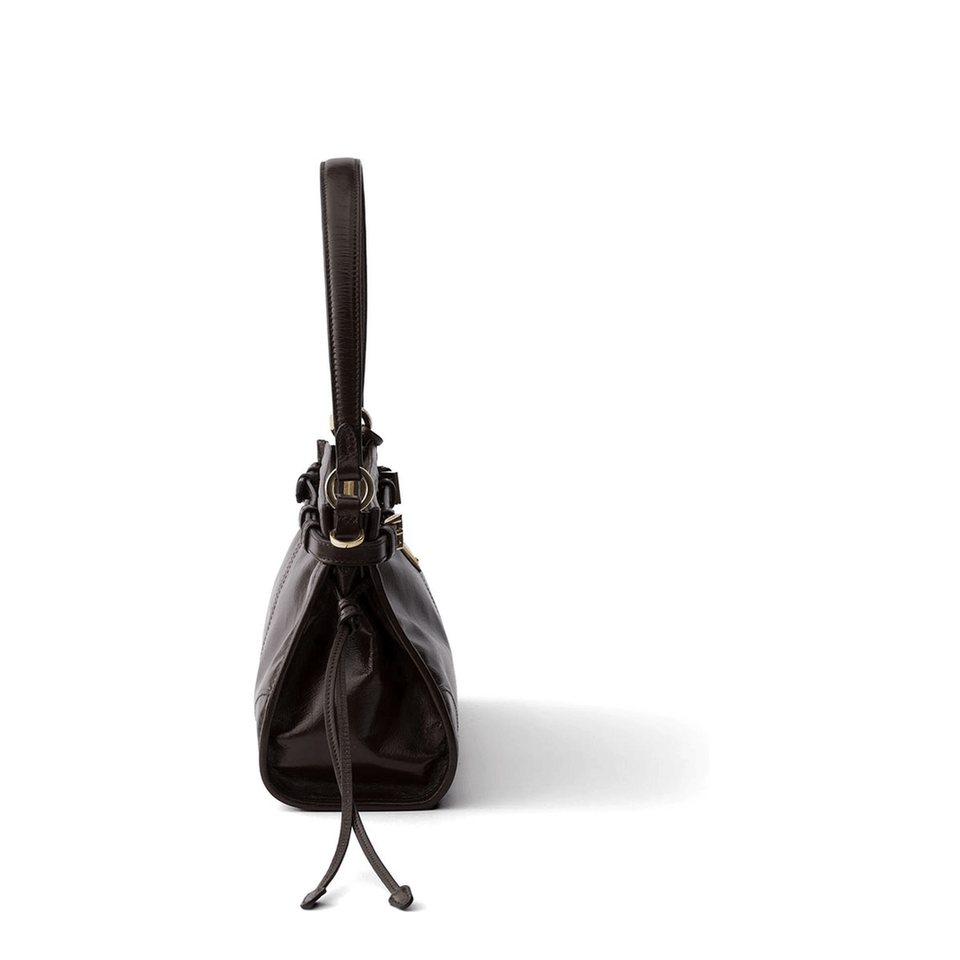 Prada Bonnie Small Calfskin Shoulder Bag - Black