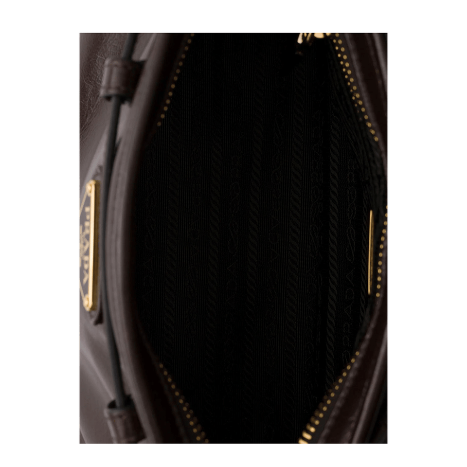 Prada Bonnie Small Calfskin Shoulder Bag - Black