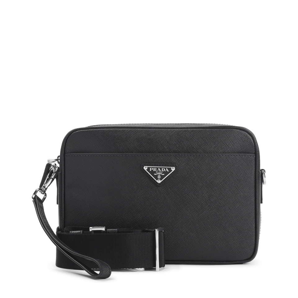 Prada Saffiano Calfskin Shoulder Bag - Nero