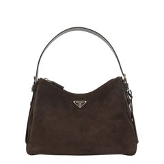 Prada Suede Shoulder Bags - Brown