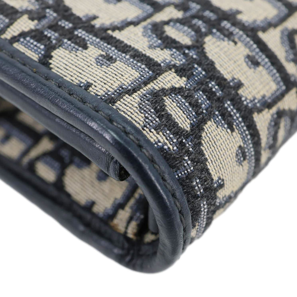 CHRISTIAN DIOR 30 Montaigne 2 In 1 Nano Jacquard Oblique Pouch Blue