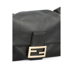 Fendi Baguette Medium Soft Nappa Leather Handbag - Black