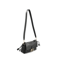 Fendi Baguette Medium Soft Nappa Leather Handbag - Black