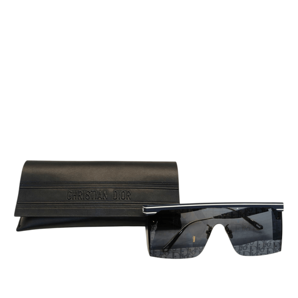 Christian Dior Dior Navy Blue Oblique DiorClub M1U Shield Sunglasses