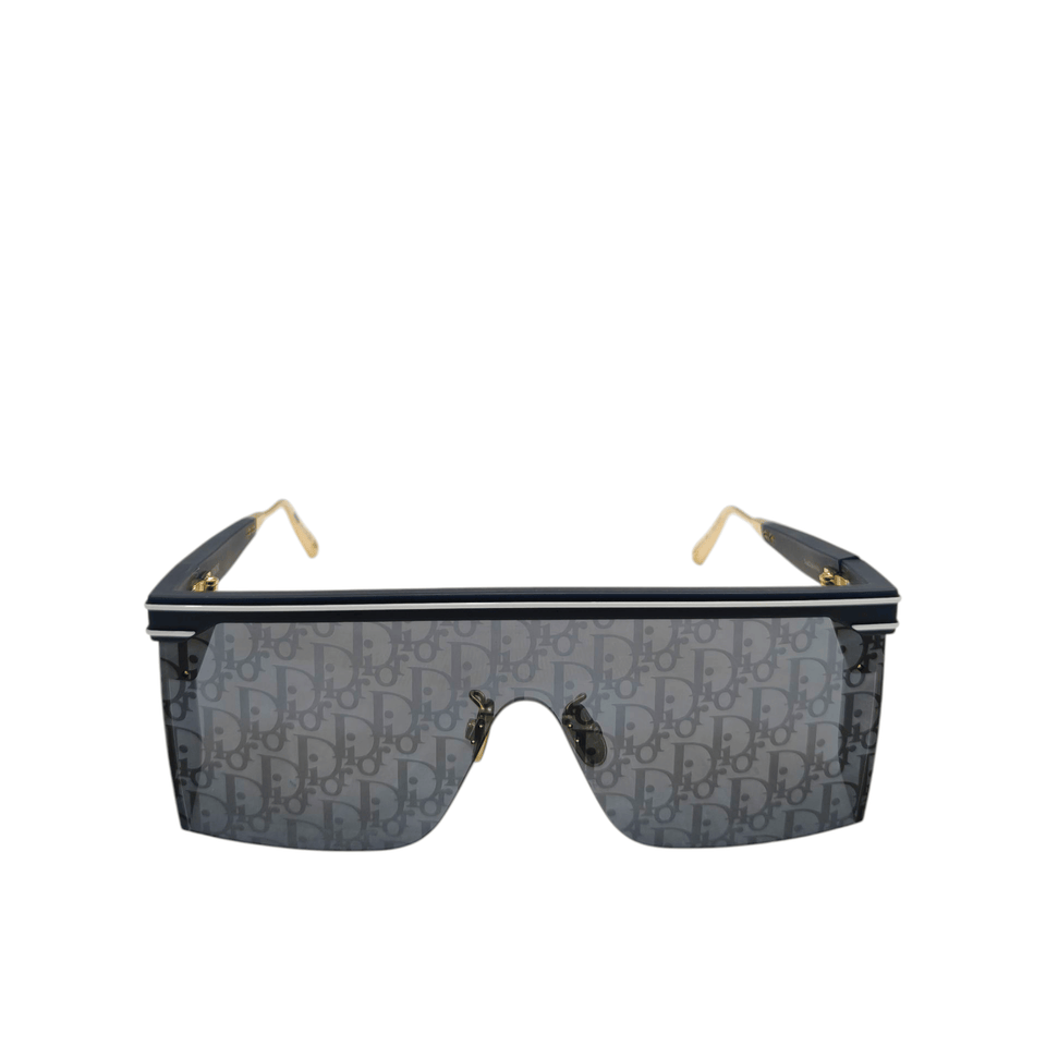 Christian Dior Dior Navy Blue Oblique DiorClub M1U Shield Sunglasses