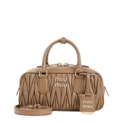 Miu Miu Arcadie Calfskin Handbag - Sand Beige