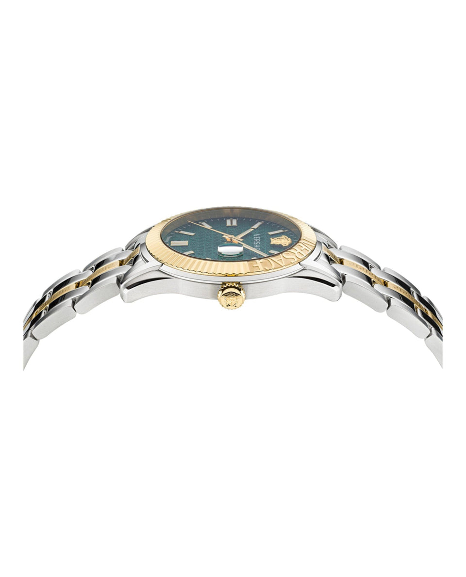 Versace Mens Two Tone 41 mm Bracelet Fashion Watch