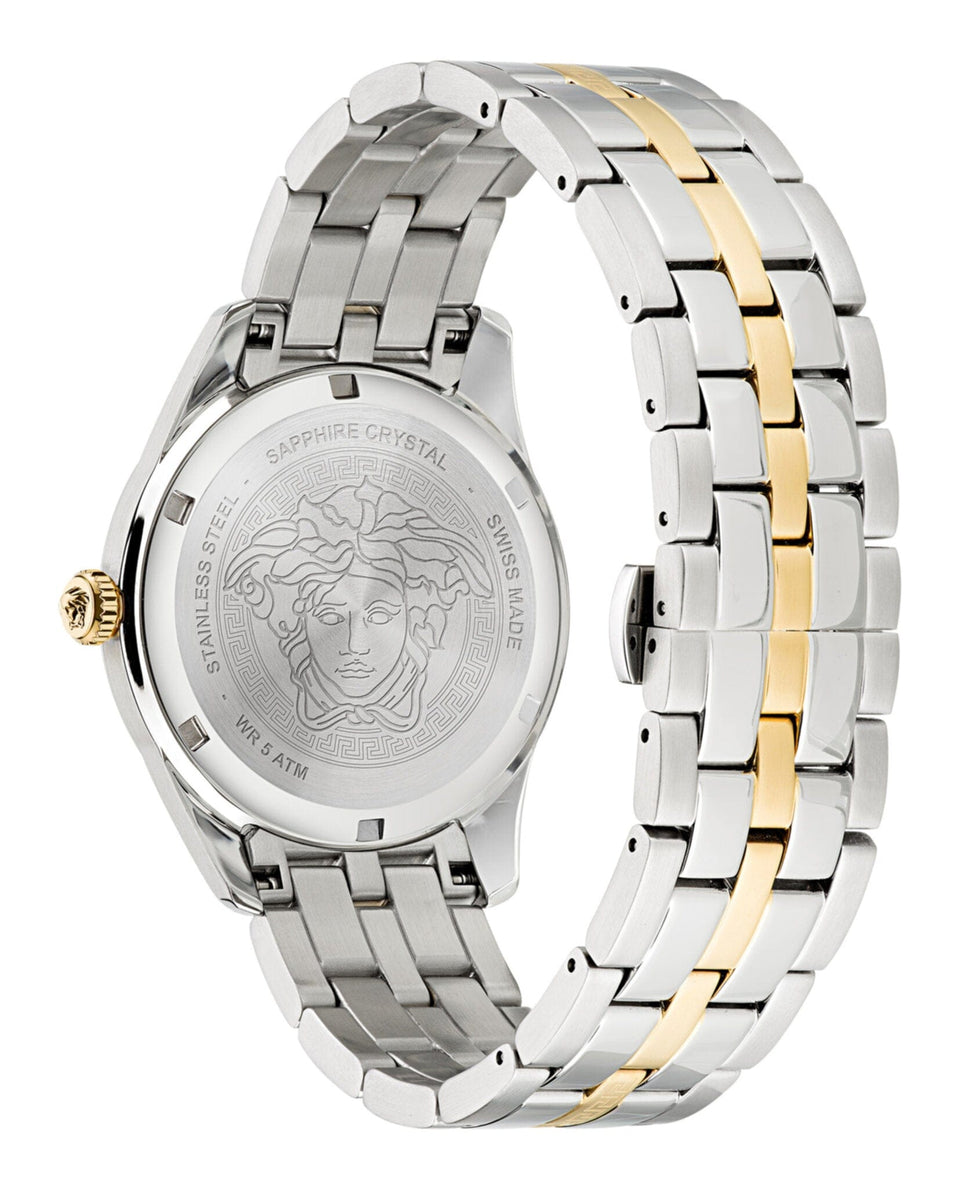 Versace Mens Two Tone 41 mm Bracelet Fashion Watch