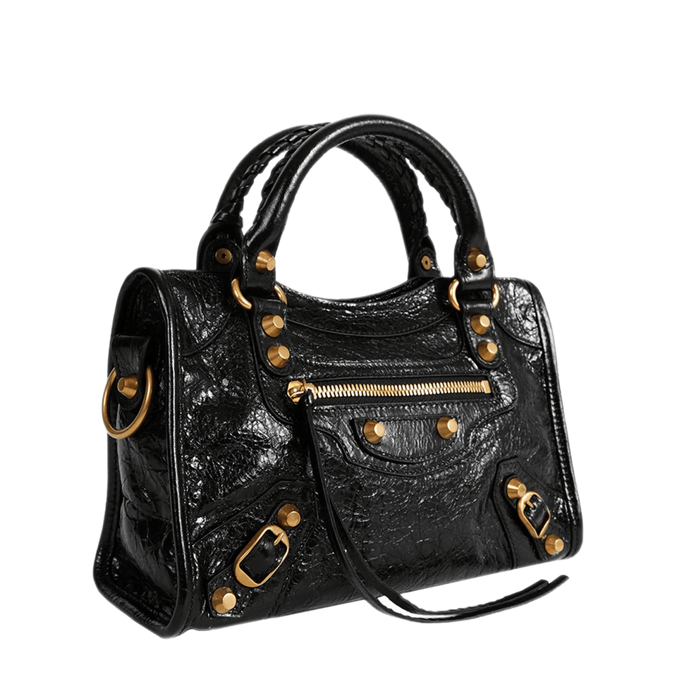Balenciaga Le City Mini Lambskin Bag - Black