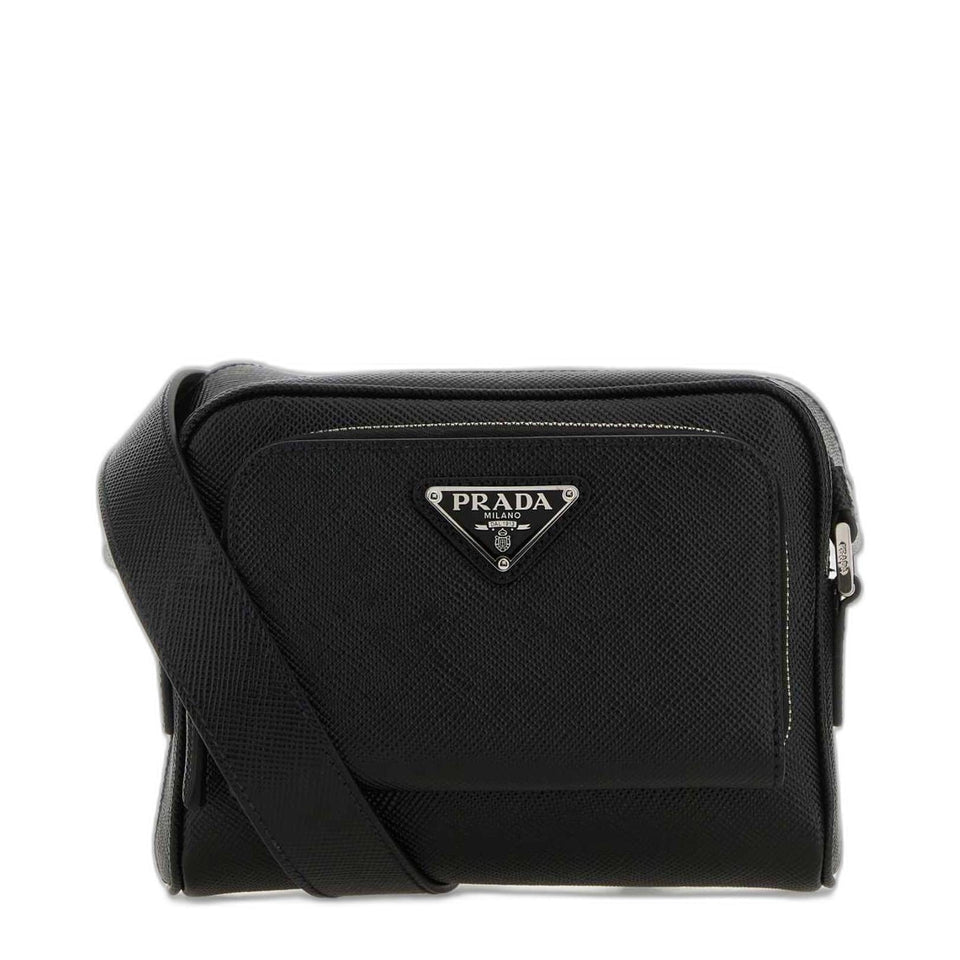 Prada Re - Nylon One Size Leather Shoulder Bag - Black