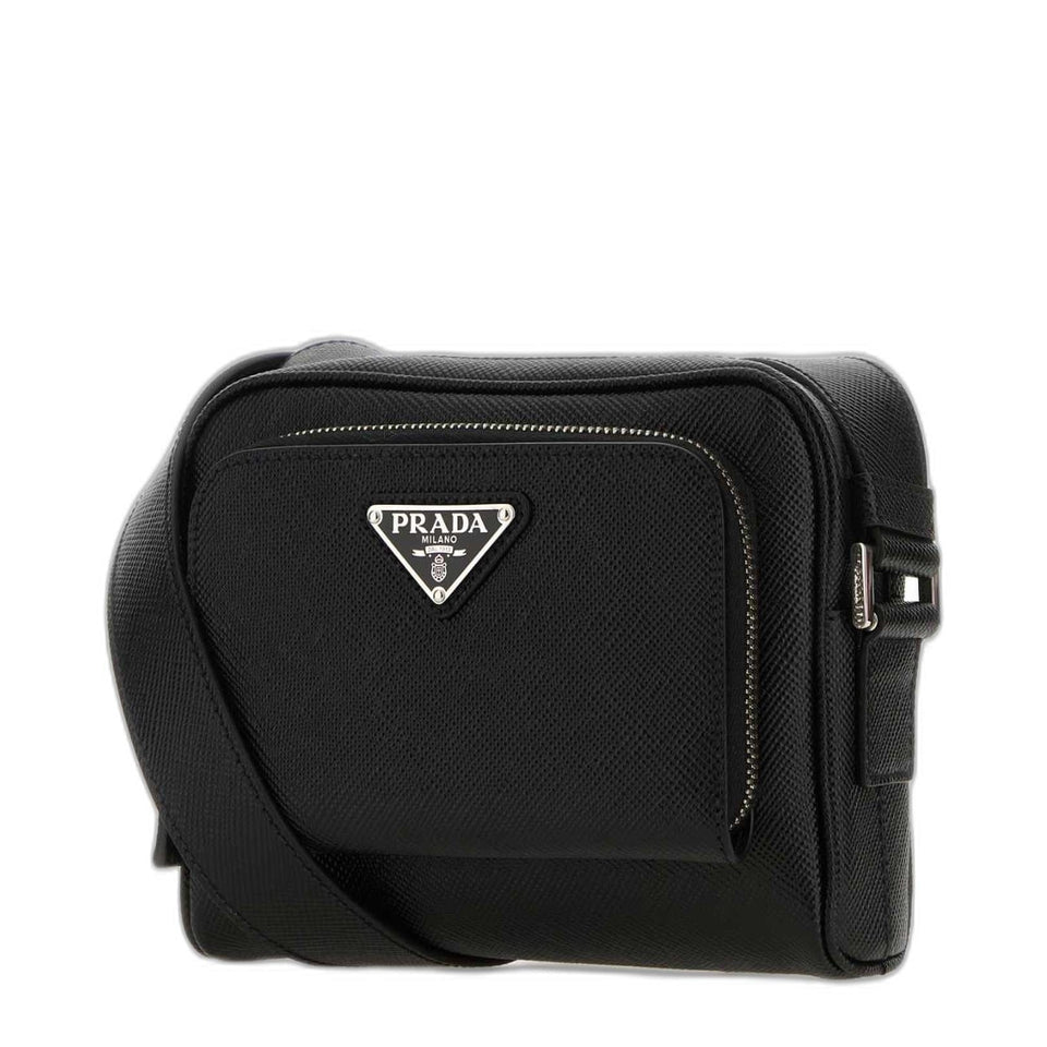 Prada Re - Nylon One Size Leather Shoulder Bag - Black