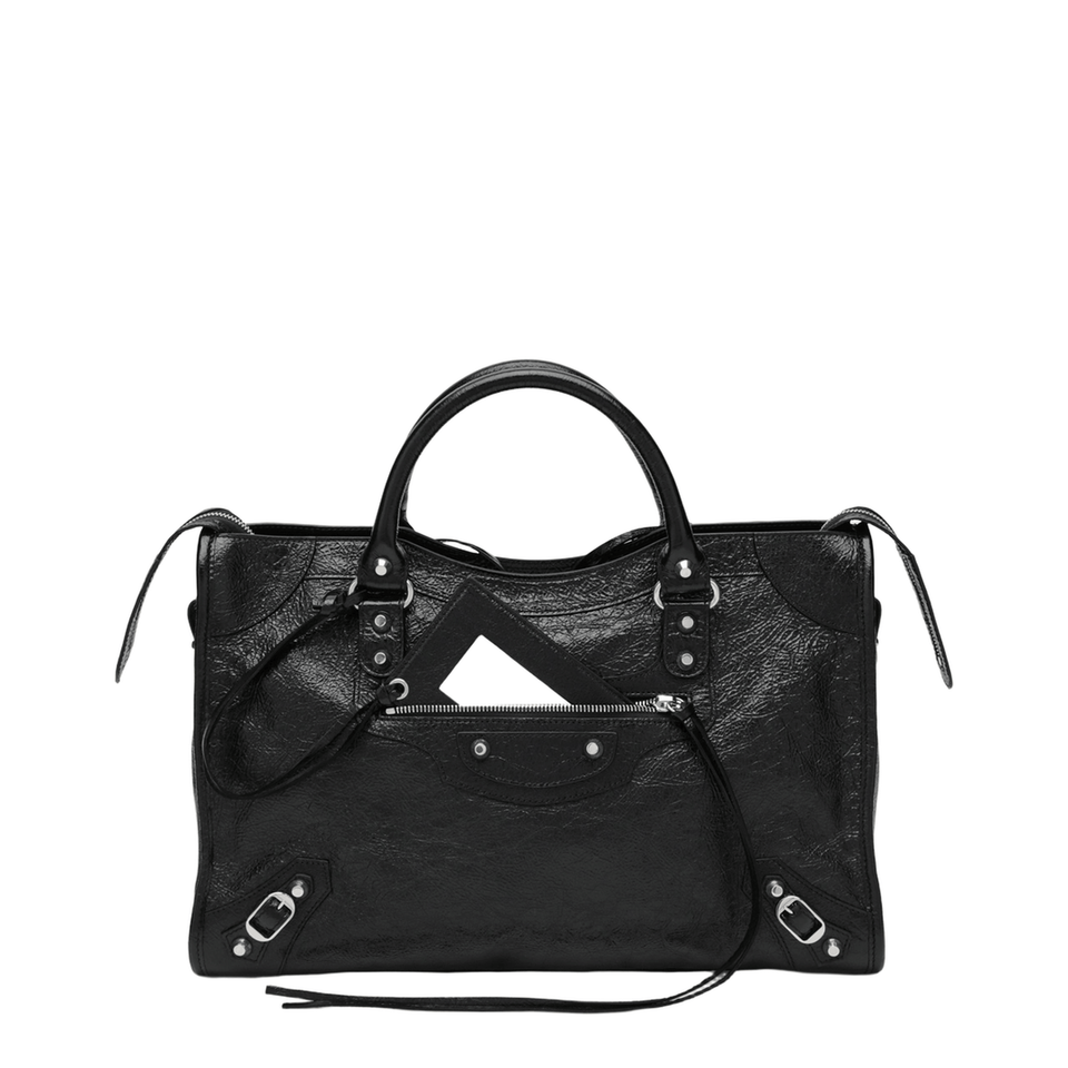 Balenciaga Le City Medium Arena Lambskin Bag - Black