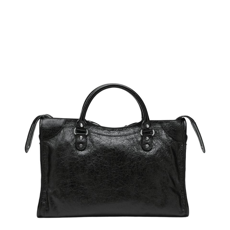 Balenciaga Le City Medium Arena Lambskin Bag - Black