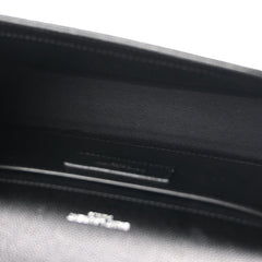 Saint Laurent Grain De Poudre Small Classic Monogram Kate Satchel Black