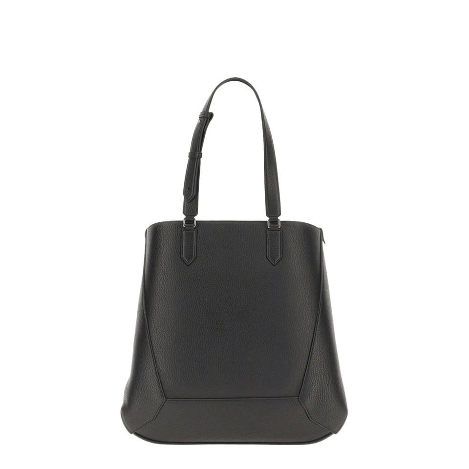 Alexander McQueen Edge Medium Calf Leather Tote - Black