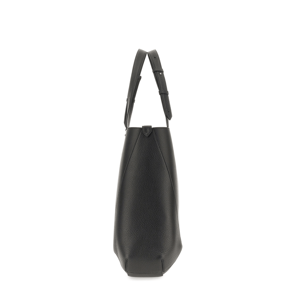 Alexander McQueen Edge Medium Calf Leather Tote - Black