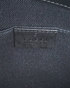 Gucci Black & Grey GG Supreme Web Stripe Messenger Bag