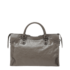 Balenciaga Le City Medium Lambskin Top - Handle Bag - Dark Noix