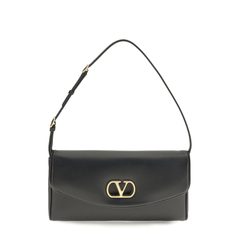 Valentino DeVain Small Calfskin Shoulder Bag - Black
