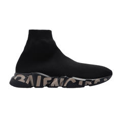 Balenciaga Speed Sneaker Midsole Graffiti - Black Dark Beige