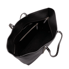 Valentino Rockstud Medium Calfskin Shopping Bag - Black
