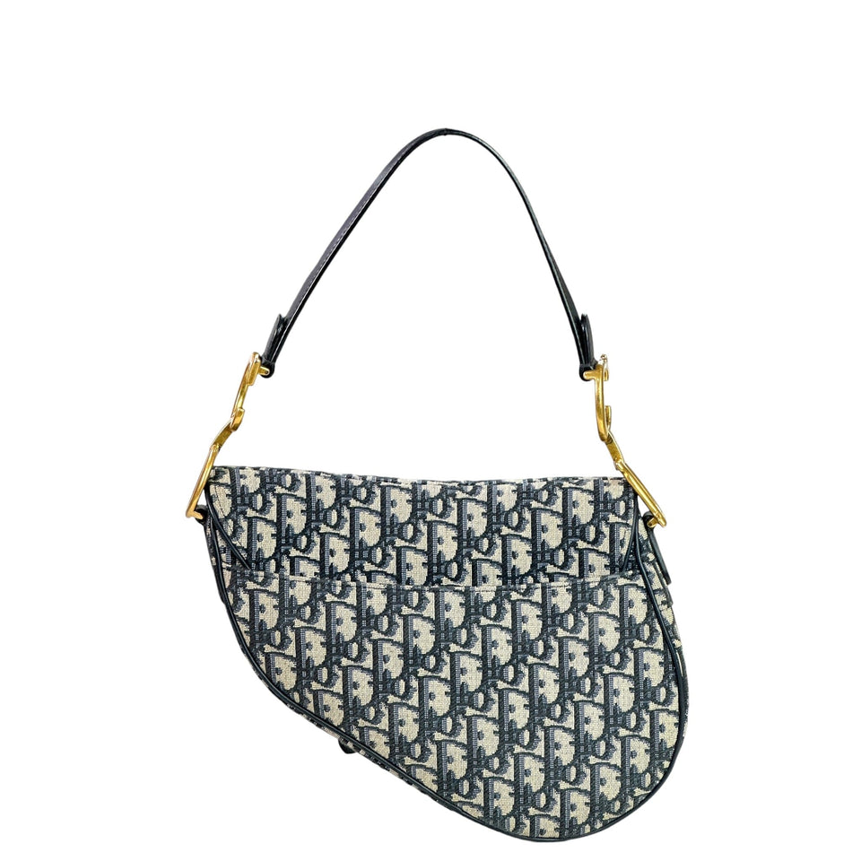 Christian Dior Saddle Dior Oblique Embroidery Bag