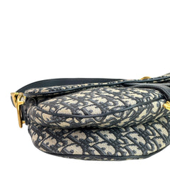 Christian Dior Saddle Dior Oblique Embroidery Bag