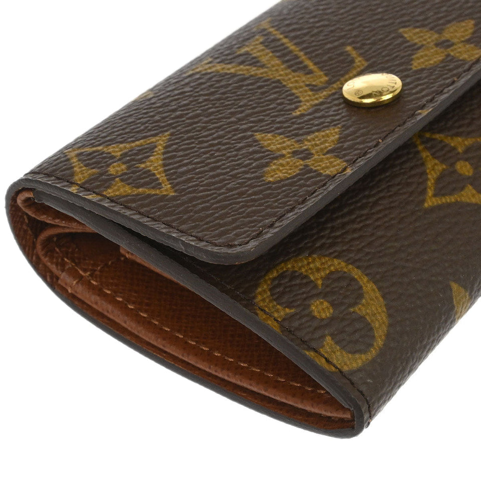 Louis Vuitton Monogram Porte Monnaie Plat Coin Purse Wallet M61930
