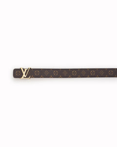 Louis Vuitton Monogram Canvas Gold LV Initiales Belt
