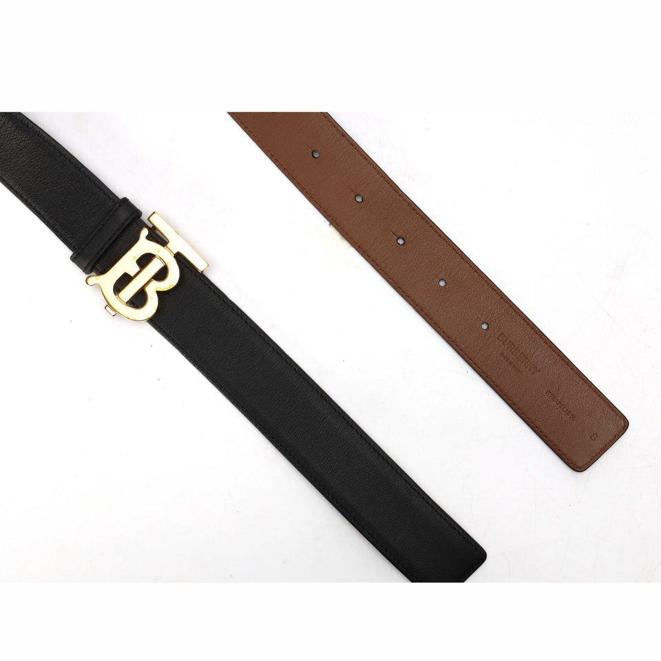 Burberry Thin Leather Reversible TB Belt
