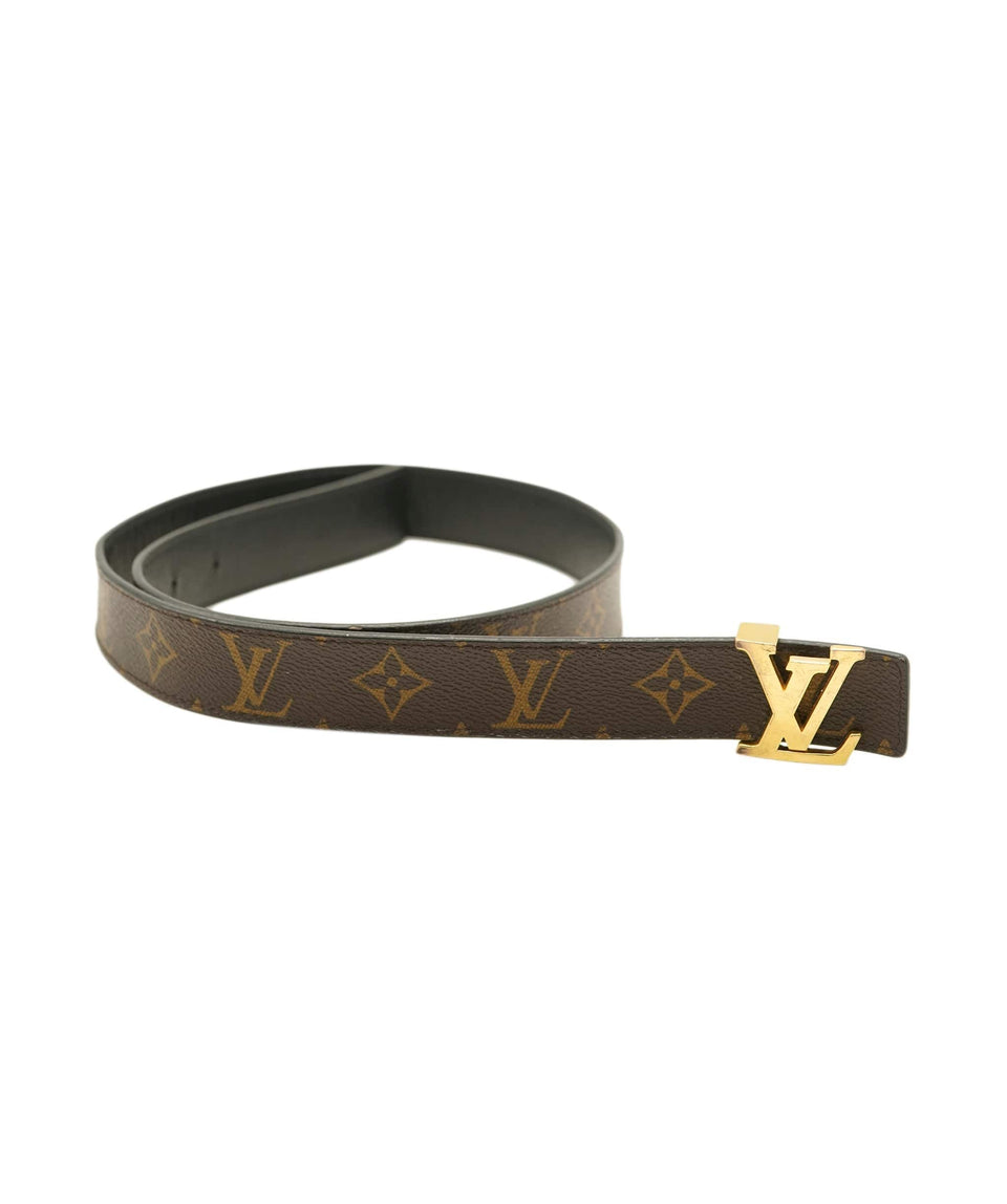Louis Vuitton Brown Monogram Canvas & Leather LV Pyramide Belt ALC2310