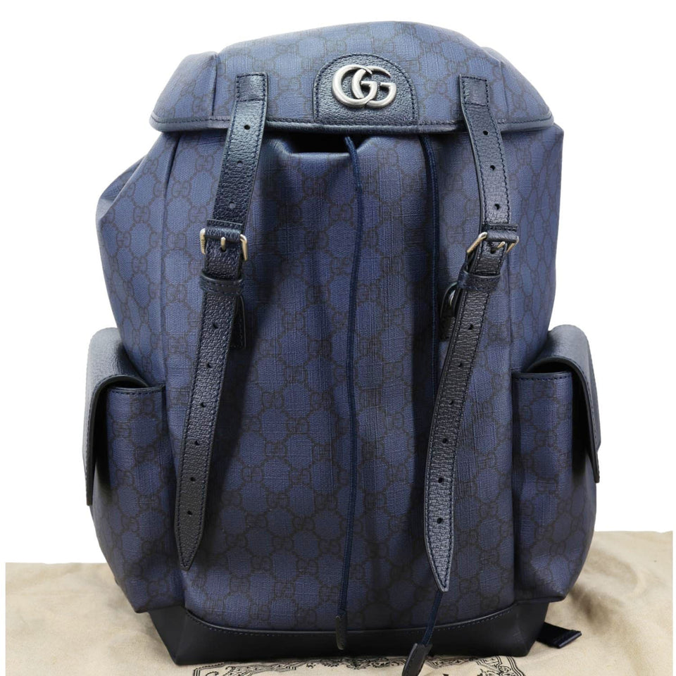 Gucci Ophidia GG Supreme Canvas Backpack Navy Blue 598140