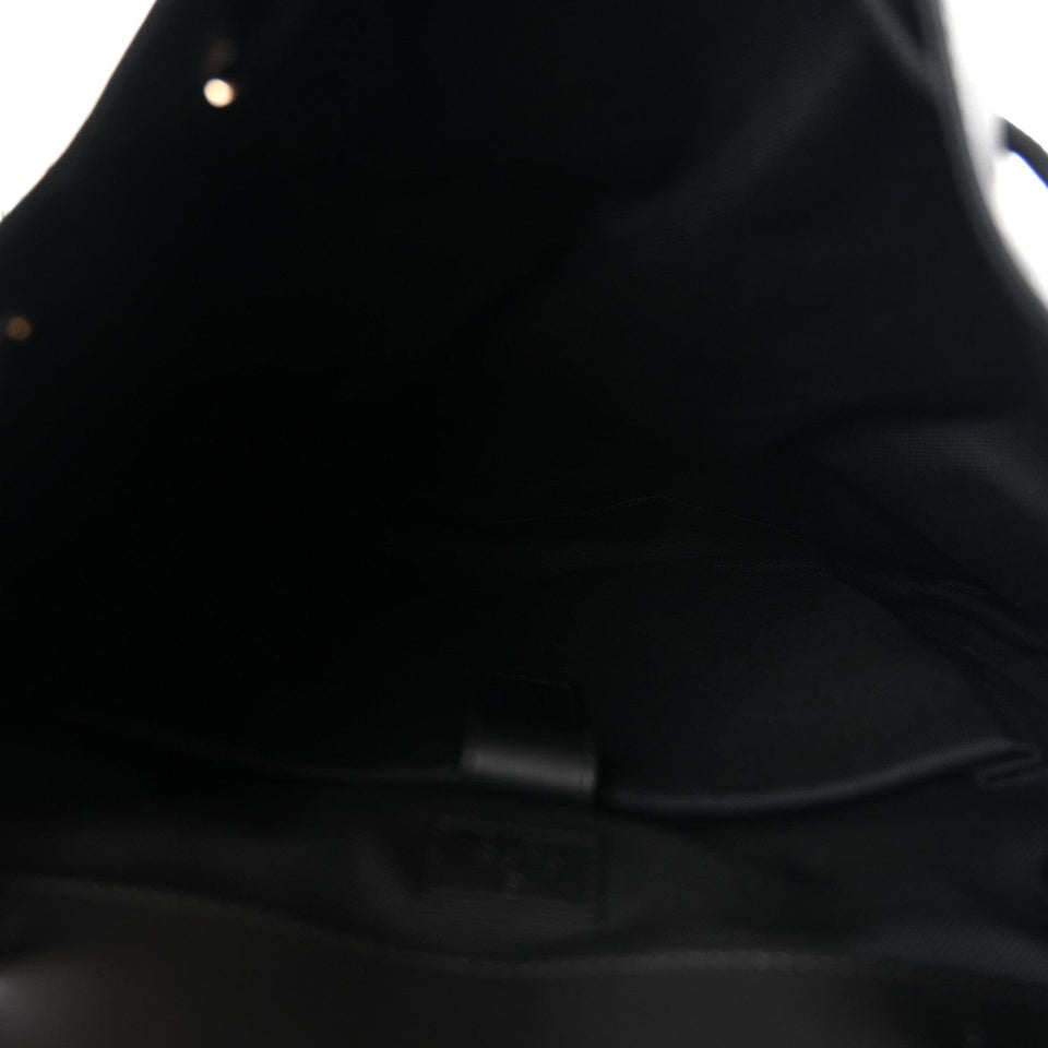 Gucci Soft GG Supreme Monogram Calfskin Web Double Buckle Backpack Black