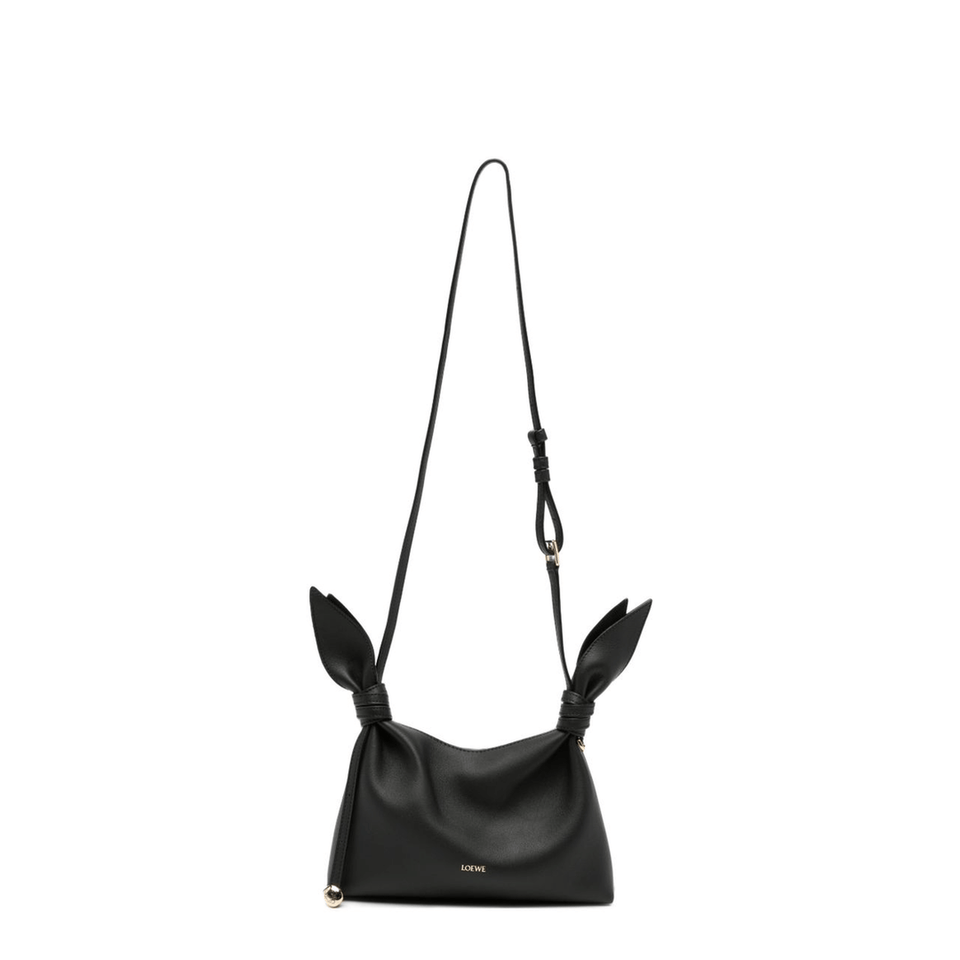 Loewe Mini Scarf Calfskin Shoulder Bag - Black