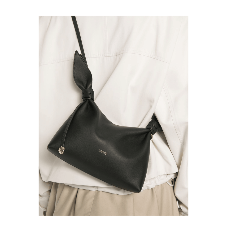 Loewe Mini Scarf Calfskin Shoulder Bag - Black