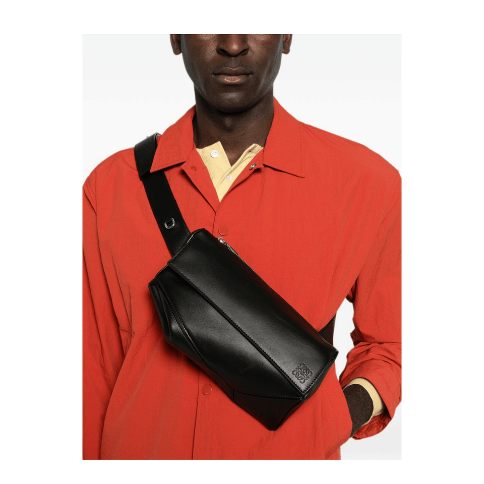 Loewe Puzzle Edge Small Calfskin Bumbag - Black