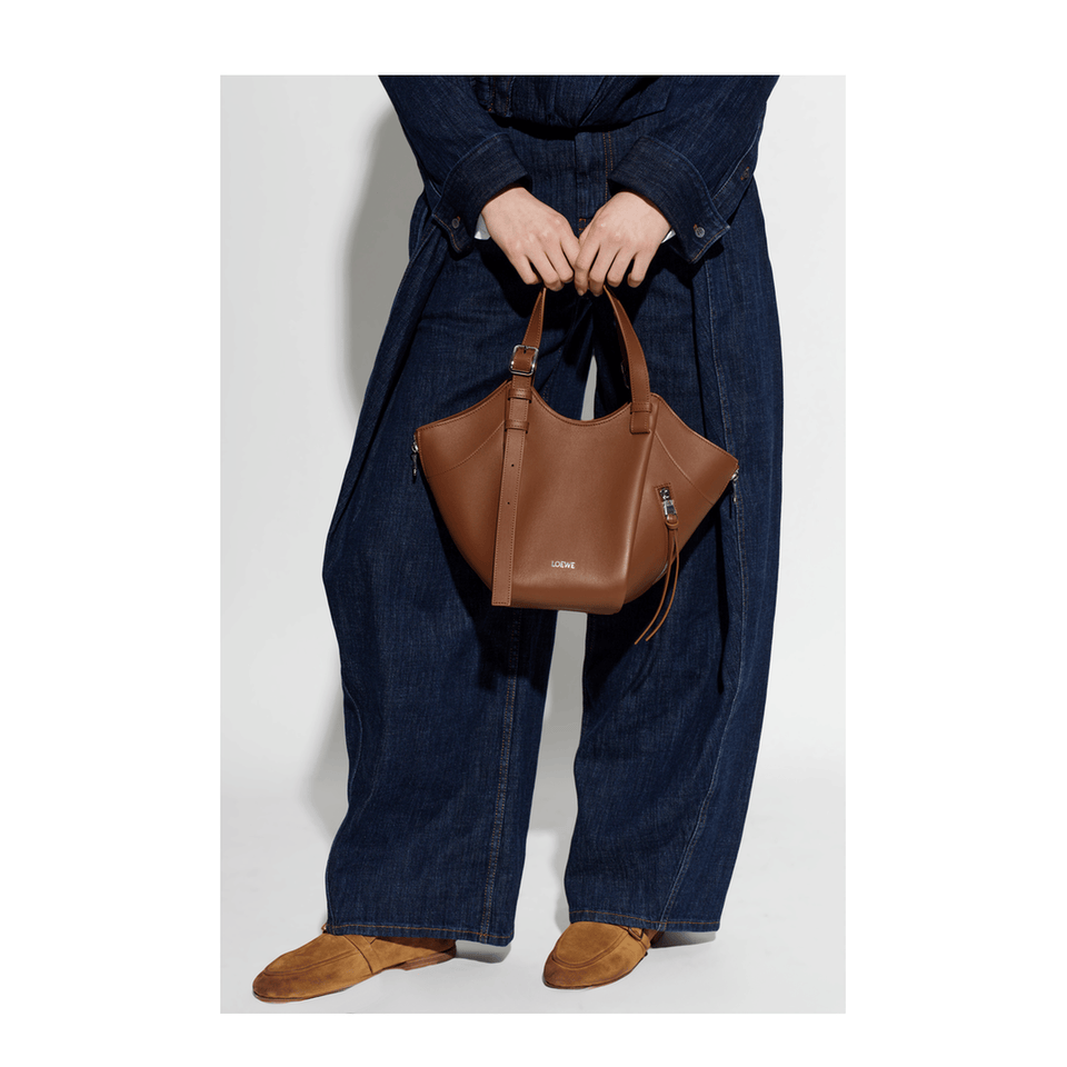 Loewe Hammock Flip Medium Calfskin Shoulder Bag - Squirrel