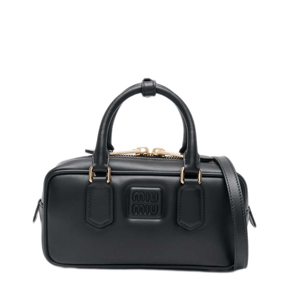 Miu Miu Arcadie Leather Handbags - Black