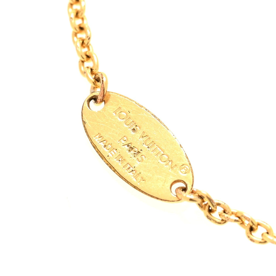 Louis Vuitton Metal Crystal LV Iconic Bracelet Gold