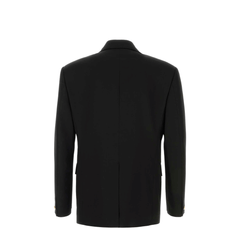 Versace Double - Breasted Button Jacket Black