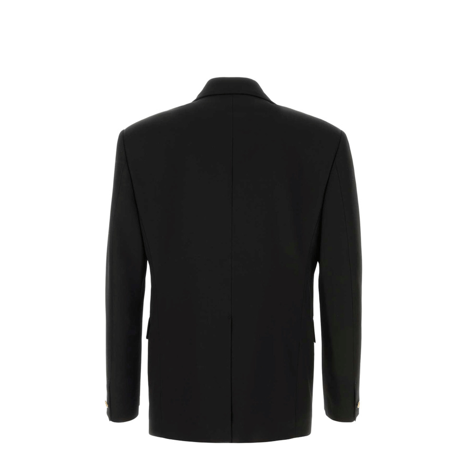 Versace Double - Breasted Button Jacket Black