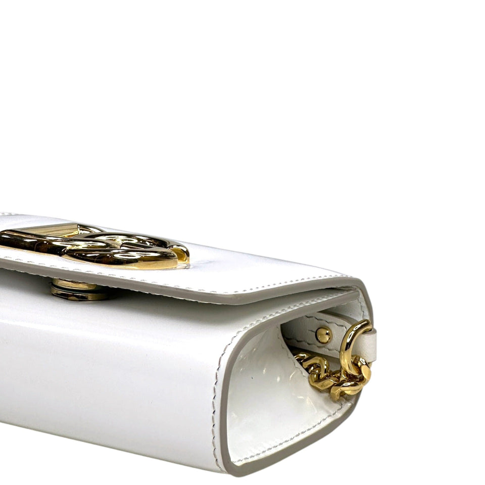 Dolce & Gabbana DG Crossbody Bag White Patent Leather