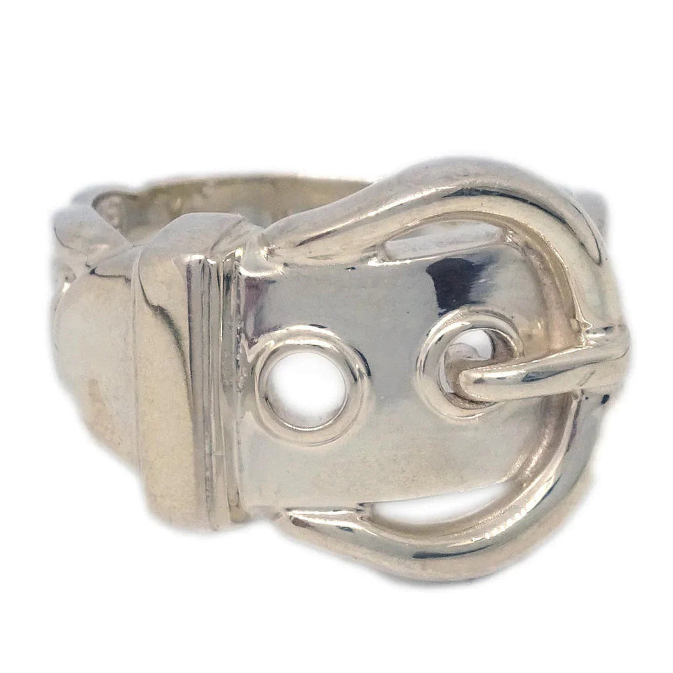 Hermes 1980s Boucle Sellier Ring SV925 #50