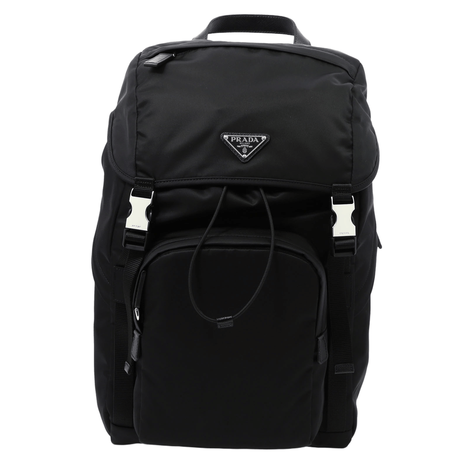 Prada Re - Nylon Saffiano Leather Backpack - Black