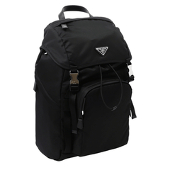 Prada Re - Nylon Saffiano Leather Backpack - Black