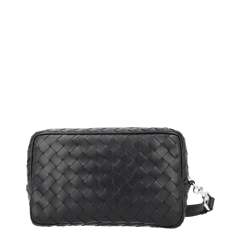 Bottega Veneta Intrecciato Calfskin Pouch - Black