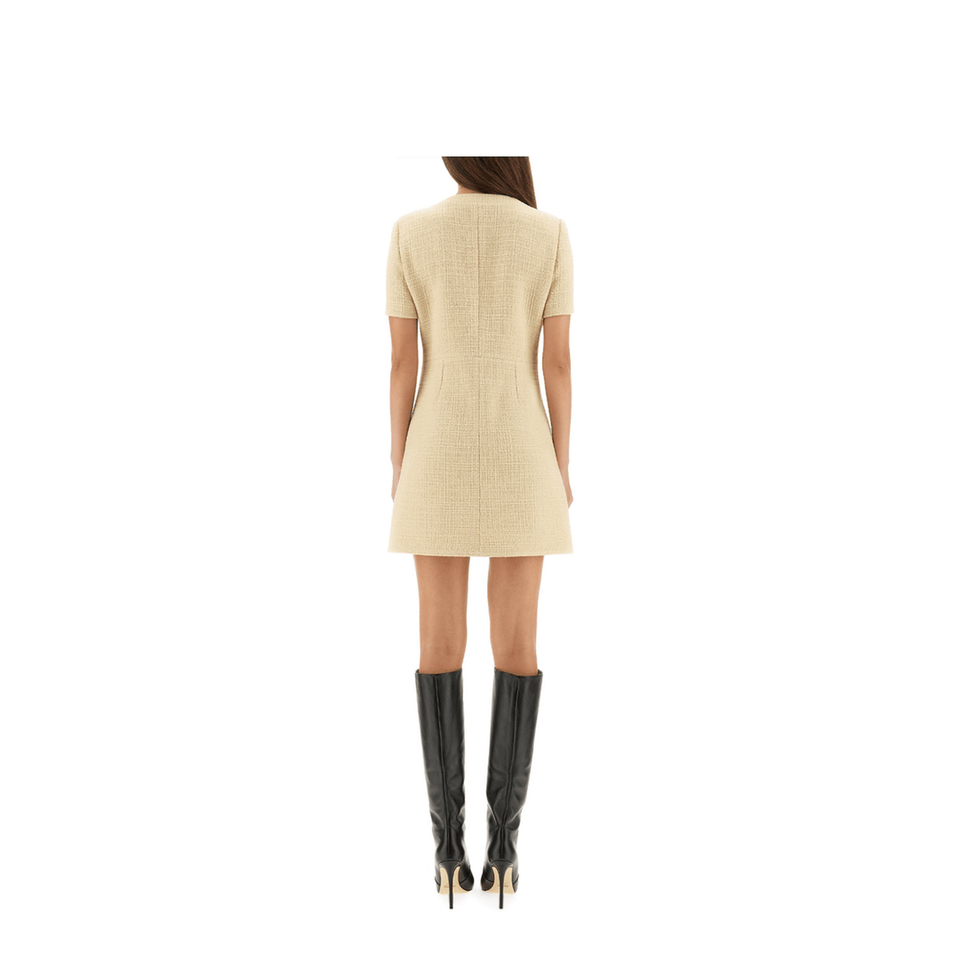 Gucci Textured Wool Tweed Dress