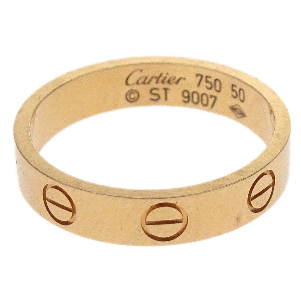 Cartier Mini Love Ring 750 ST9007 #50 Jewelry