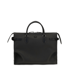 Valentino Antibes Large Grained Leather Duffle Bag - Dark Brown