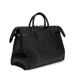 Valentino Antibes Large Grained Leather Duffle Bag - Dark Brown